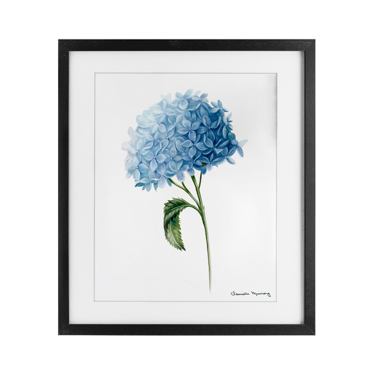 Stupell Industries Blue Hydrangea In Bloom Framed Print Under Glass, design by Danielle Murray